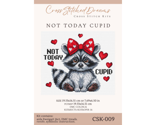 Набір для вишивання хрестиком NOT TODAY CUPID