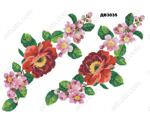 Термонаклейка для вышивки ДВ-3035