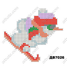 Термонаклейка для вышивания ДВ-7026
