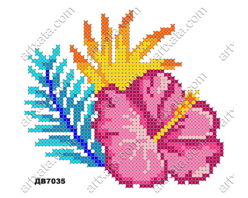Термонаклейка для вышивания ДВ-7035