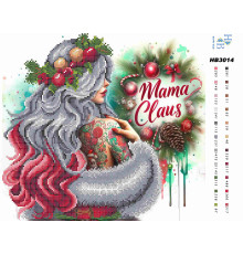 Схема для вышивки бисером Mama Claus