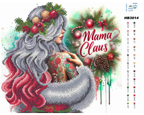 Схема для вышивки бисером Mama Claus
