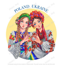 Схема для вишивки бісером Польща-Україна