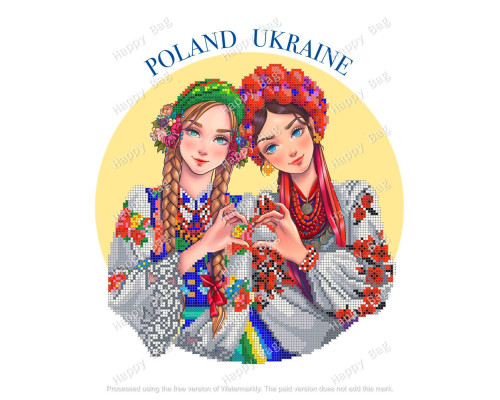 Схема для вышивки бисером Польша-Україна