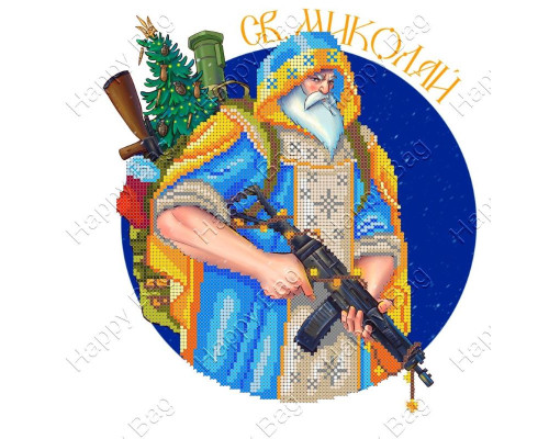 Схема для вышивки бисером Святой Николай